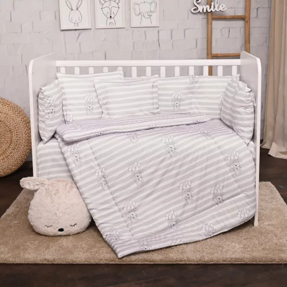 Lorelli 5-dielna sada posteľnej bielizne - Grey Striped