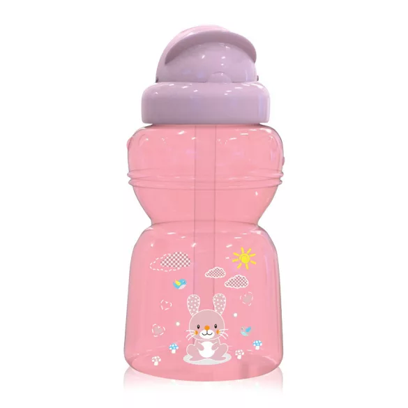 Baby Care športová fľaša so slamkou 325ml  - Blush Pink