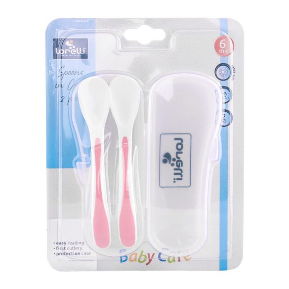 Lorelli lyžička v puzdre 2 ks - Pink