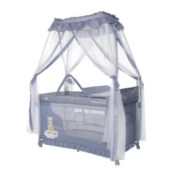 Lorelli Magic Sleep cestovná postieľka – Cool Grey Hippo