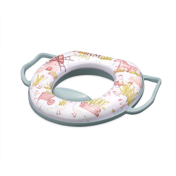 Lorelli polstrovaná redukcia na WC s rukoväťou - Green Farm