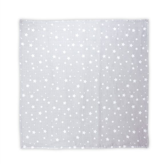 Lorelli mušelínová prikrývka pre deti 80x80 cm - Grey With Stars