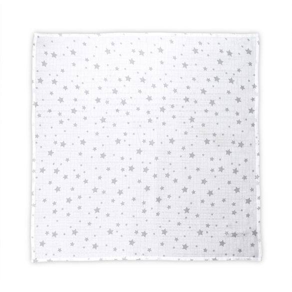Lorelli mušelínová prikrývka pre deti 80x80 cm - White With Grey St