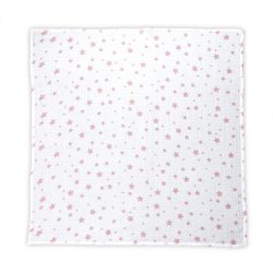   Lorelli mušelínová prikrývka pre deti 80x80 cm - White With Rose St