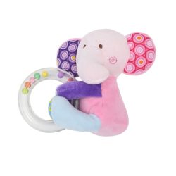 Lorelli Toys plyšová hračka s krúžkom - Pink sloník