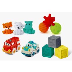   Infantino sada senzorických hračiek s autíčkami a zvieratkami 11 ks