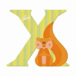 Sevi drevené písmenko - X - Žltá Veverička 