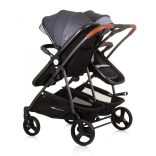 Chipolino Duo Smart kočík pre dvojičky - Silver Gray