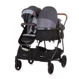 Chipolino Duo Smart kočík pre dvojičky - Silver Gray