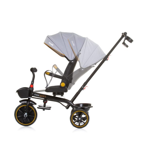 Chipolino Max Sport trojkolka so strieškou - Ash Grey