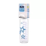 Baby Care sklenená anti-colic fľaša 240ml - Blue