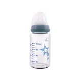 Baby Care sklenená antikoliková fľaša 120 ml - Blue