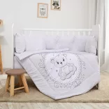 Lorelli 5-dielna sada posteľnej bielizne – Little Bear Grey