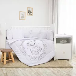   Sada posteľnej bielizne Lorelli pre kombinovanú posteľ Trend – Little Bear Grey