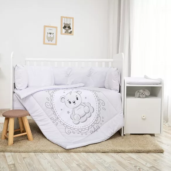 Sada posteľnej bielizne Lorelli pre kombinovanú posteľ Trend – Little Bear Grey
