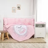 Sada posteľnej bielizne Lorelli Trend pre kombinované postele – Little Bear Pink