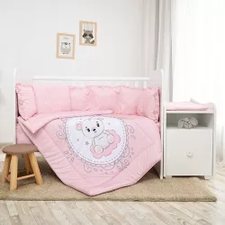   Sada posteľnej bielizne Lorelli Trend pre kombinované postele – Little Bear Pink
