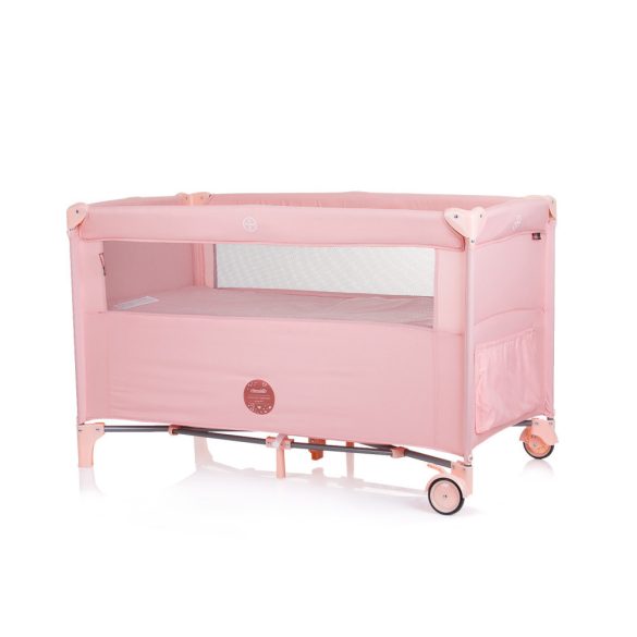 Chipolino Relax multifunkčná cestovná postieľka - Flamingo Linen