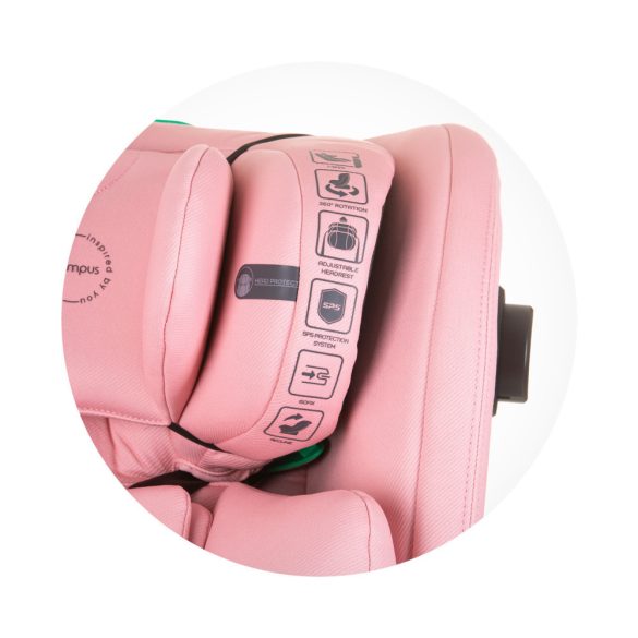 Chipolino Olympus 360 ISOFIX autosedačka I-Size 40-150cm - Flamingo