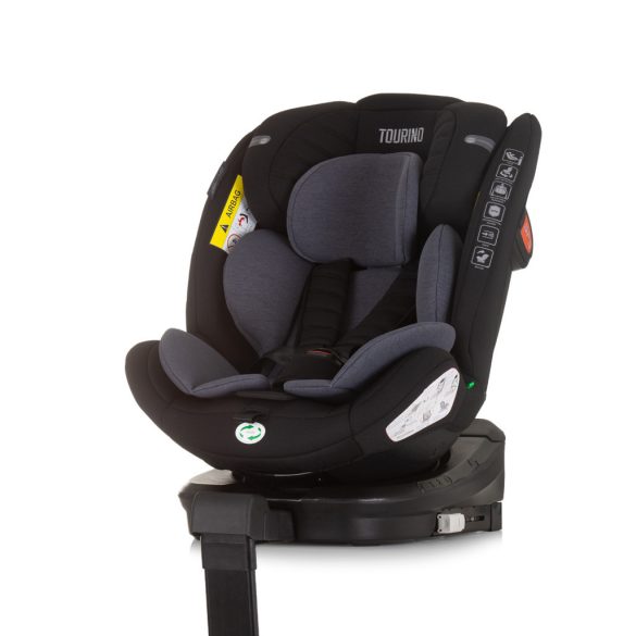 Chipolino Tourino 360 I-Size autosedačka 40-150 cm - Obsidian