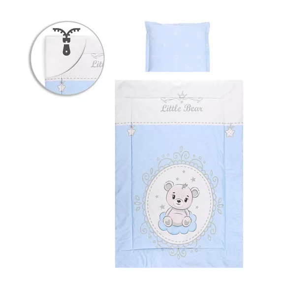 Lorelli 5-dielna sada posteľnej bielizne – Little Bear Blue