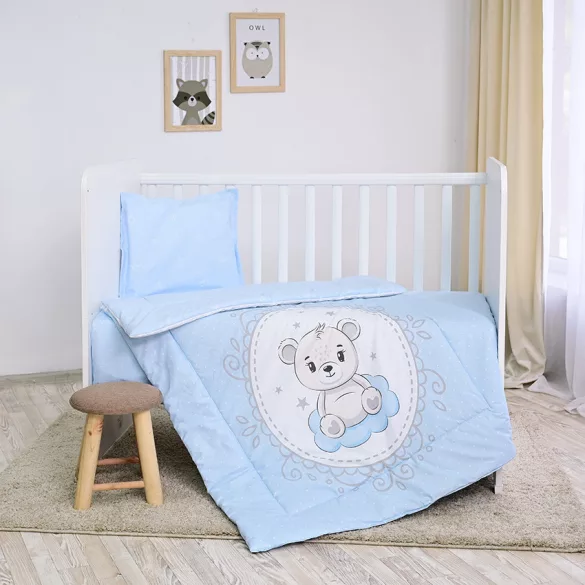 Lorelli 5-dielna sada posteľnej bielizne – Little Bear Blue