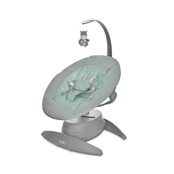 Lorelli Bella elektrická detská hojdačka do 9 kg – Frosty Green Stars
