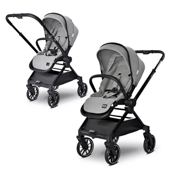 Multifunkčný kočík Lorelli Reya 3 v 1 s otočnou rukoväťou + autosedačka Joy – Grey