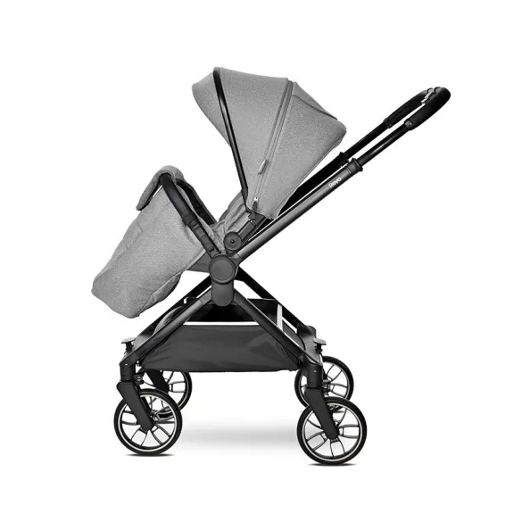 Multifunkčný kočík Lorelli Reya 3 v 1 s otočnou rukoväťou + autosedačka Joy – Grey