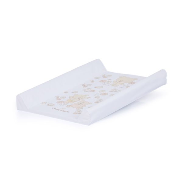 Chipolino tvrdá prebaľovacia podložka - Teddy Bear, pearl white