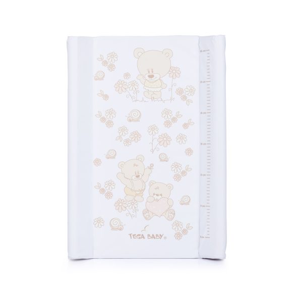Chipolino tvrdá prebaľovacia podložka - Teddy Bear, pearl white