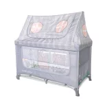 Lorelli Sweet Home 2, multifunkčná cestovná postieľka so strieškou – Grey