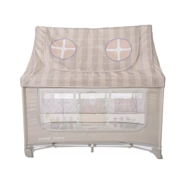 Lorelli Sweet Home 2, multifunkčná cestovná postieľka so strieškou – Beige