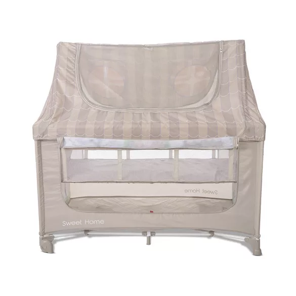Lorelli Sweet Home 2, multifunkčná cestovná postieľka so strieškou – Beige