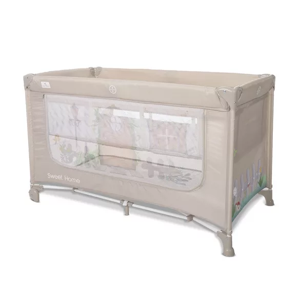 Lorelli Sweet Home 2, multifunkčná cestovná postieľka so strieškou – Beige