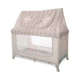 Lorelli Sweet Home 2, multifunkčná cestovná postieľka so strieškou – Beige