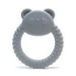Lorelli Panda prírodné silikónové hryzátko - Grey