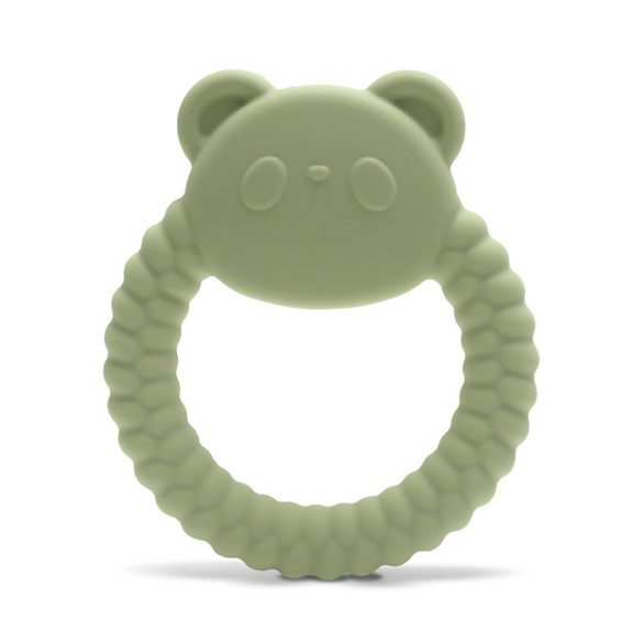 Lorelli Panda prírodné silikónové hryzátko - Fresh Green