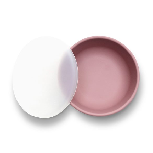 Lorelli silikónová vákuová miska s vekom - Deep Pink