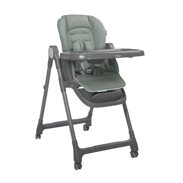 Lorelli Chef 3v1 multifunkčná jedálenská stolička do 26 kg - Green Leather