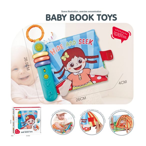 Chipolino hudobná a svietiaca textilná kniha - Hide and Seek