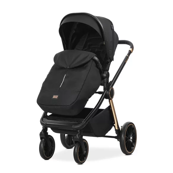Lorelli Bianca 3v1 kočík pre novorodencov s nosičom Lorelli Aria Luxe – Black (2 kusy)