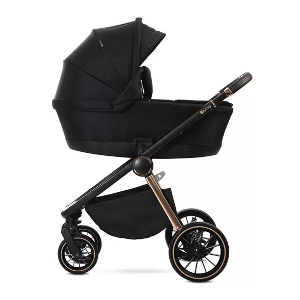 Lorelli Bianca 3v1 kočík pre novorodencov s nosičom Lorelli Aria Luxe – Black (2 kusy)