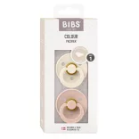 BIBS Colour 2-es szett, anatómiai cumifej, (Krémfehér/Púderrózsaszín), 0-6 hó