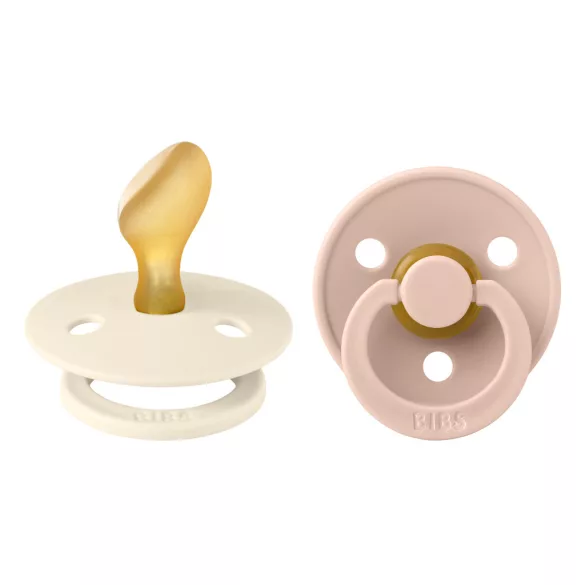 BIBS Colour 2-es szett, anatómiai cumifej, (Krémfehér/Púderrózsaszín), 6-36 hó