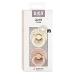 BIBS Colour 2-es szett, anatómiai cumifej, (Krémfehér/Púderrózsaszín), 6-36 hó