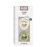 BIBS Colour 2-es szett, szimmetrikus cumifej, (Krémfehér/Zsálya), 6-36 hó