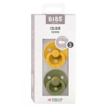 BIBS Colour 2-es szett, (Méz/Olivazöld), 6-18 hó