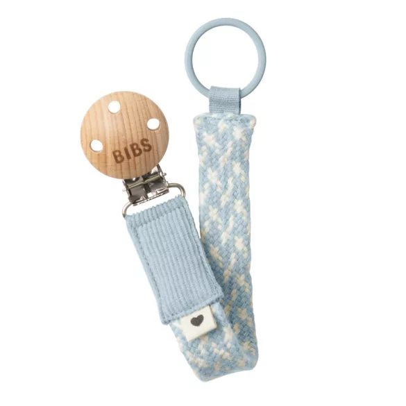 BIBS klip na cumlík - Baby Blue/Ivory