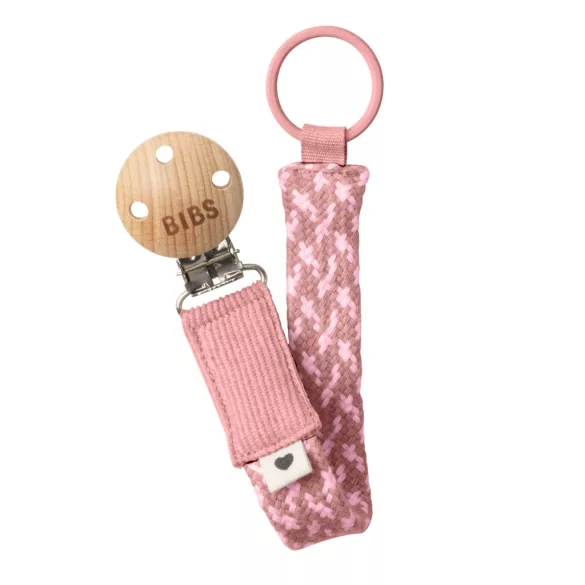 BIBS klip na cumlík - Dusty Pink / Baby Pink